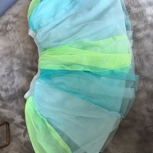 Neon green and light blue 5t skirt
